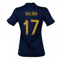 Camisa de Futebol França William Saliba #17 Equipamento Principal Mulheres Mundo 2022 Manga Curta